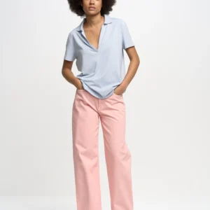 Koszulka damska polo z modalu niebieska Fremenka 400