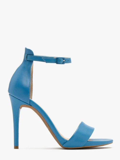 Niebieskie sandały na wysokiej szpilce