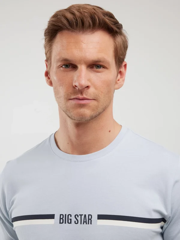 Koszulka męska z nadrukiem niebieska Lexor 400