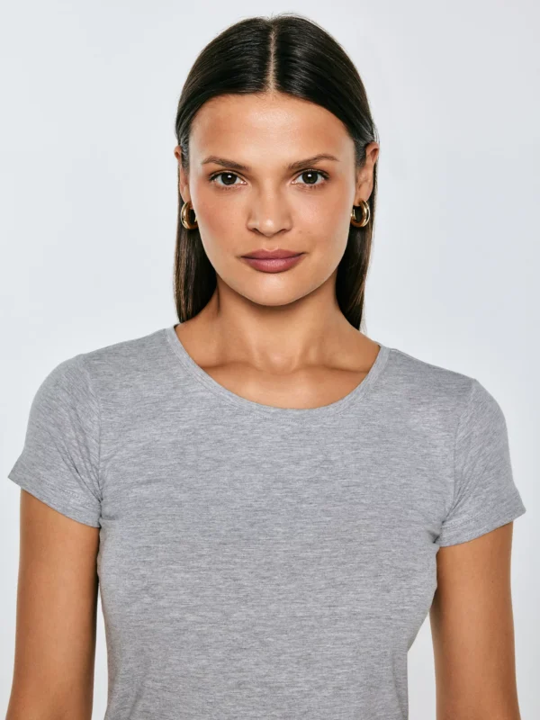 371048adbd5efc3739abde388b7ebd2393820af4 Koszulka damska gładka szara Classic 991