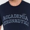 AERONAUTICA MILITARE Granatowy bawełniany męski t-shirt M.C