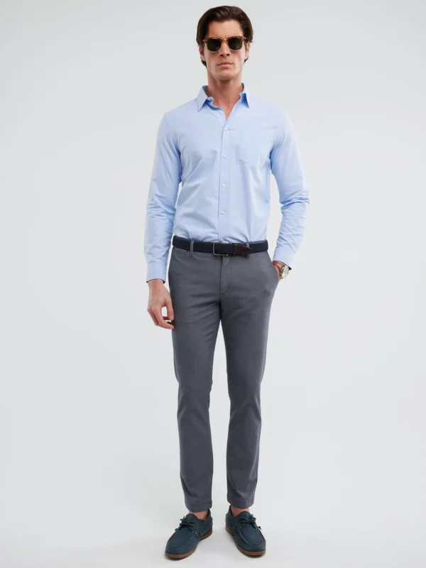 Spodnie męskie chinosy niebieskie Erhati 402