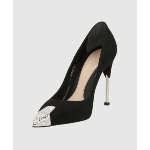 ALEXANDER MCQUEEN Czarne damskie szpilki zamszowe