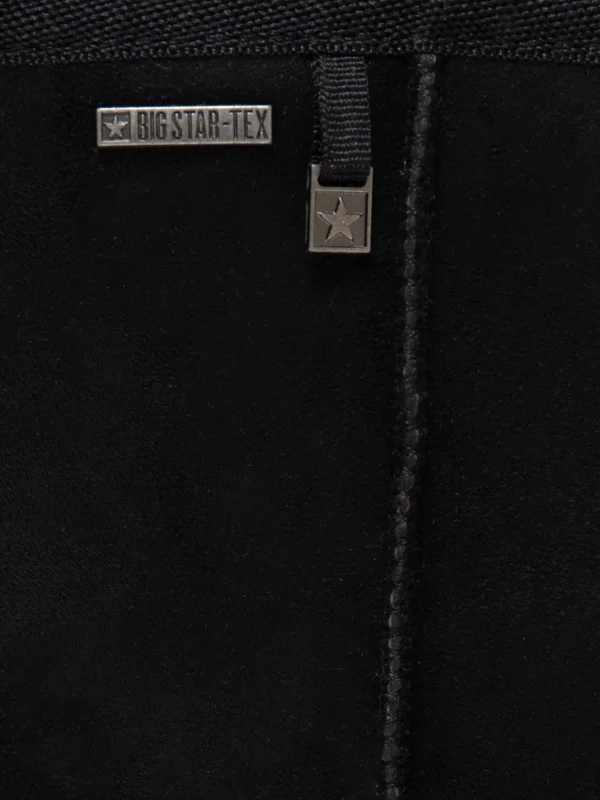 śniegowce damskie na podwyższonej podeszwie wsuwane czarne OO274898 906