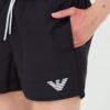 EMPORIO ARMANI Czarne męskie kąpielówki De bain logo brodé, Rozmiar 52