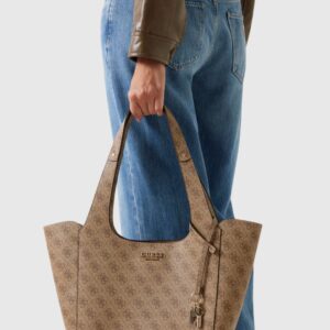 GUESS Beżowa shopperka damska Calista 2 In 1