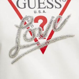 GUESS Biała bluza damska Love