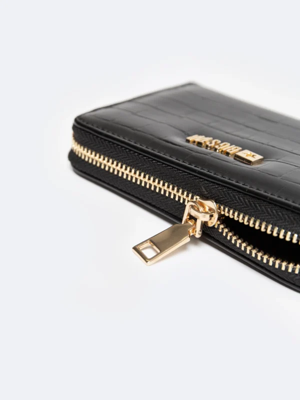 399715fdf9f3d2d283c920bcc74338f9fe3098b6 Portfel damski ze skóry ekologicznej czarny Kristio 906