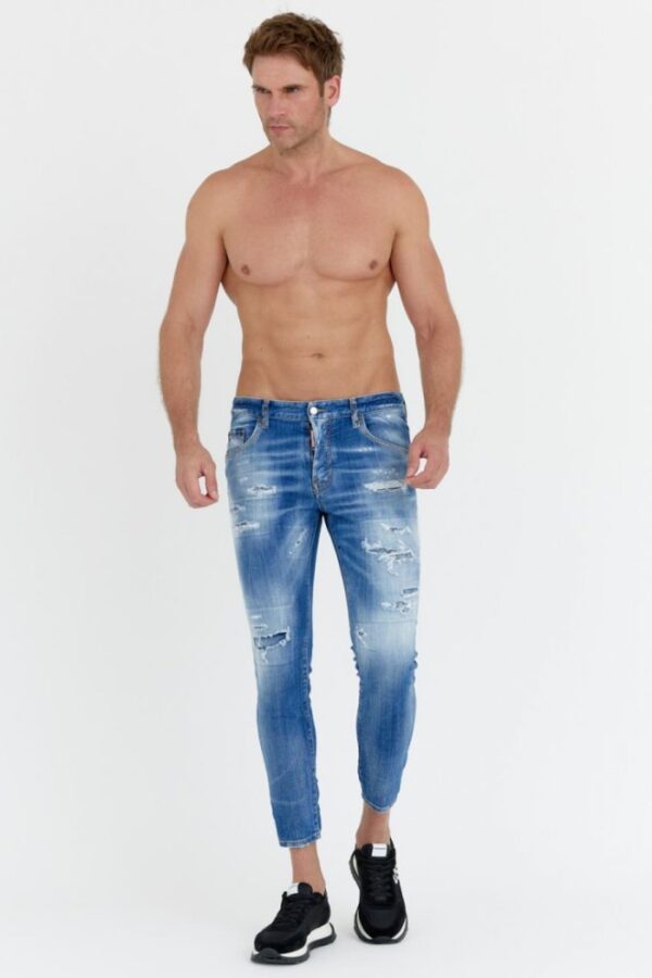 DSQUARED2 Niebieskie jeansy męskie skater jeans, Rozmiar 52