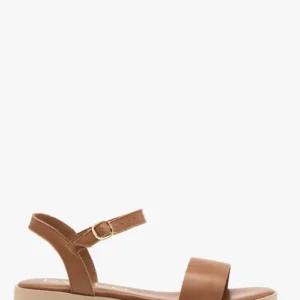 Jasnobrązowe sandały damskie