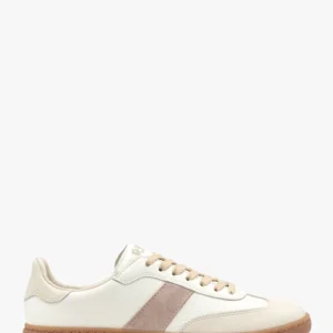 Kremowe sznurowane półbuty damskie