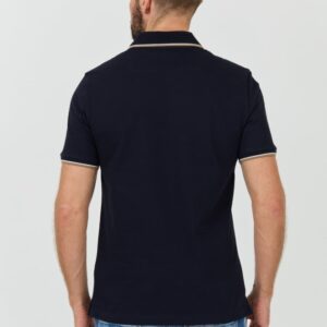 GUESS Granatowe męskie polo Lyle