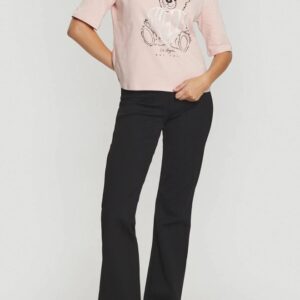 GUESS Różowy t-shirt damski Bear Boxy