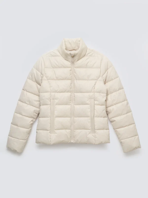 Kurtka damska pikowana ze stójką kremowa Delina 103