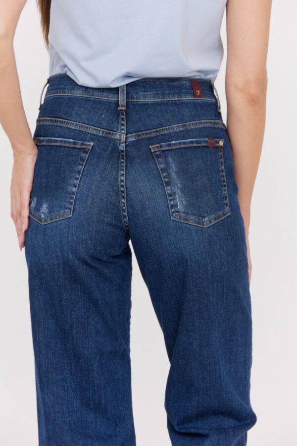 7 FOR ALL MANKIND Granatowe jeansy damskie THE MODERN STRAIGHT HERO