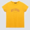 Koszulka damska bawełniana z logo BIG STAR żółta Ramila 201