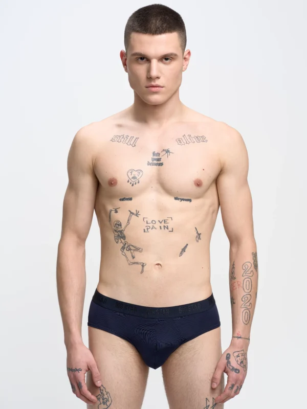 Slipy męskie z mikrofibry stay dry granatowe Gimili 403