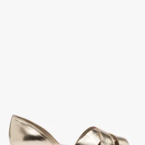 Platynowe sandały peep toe