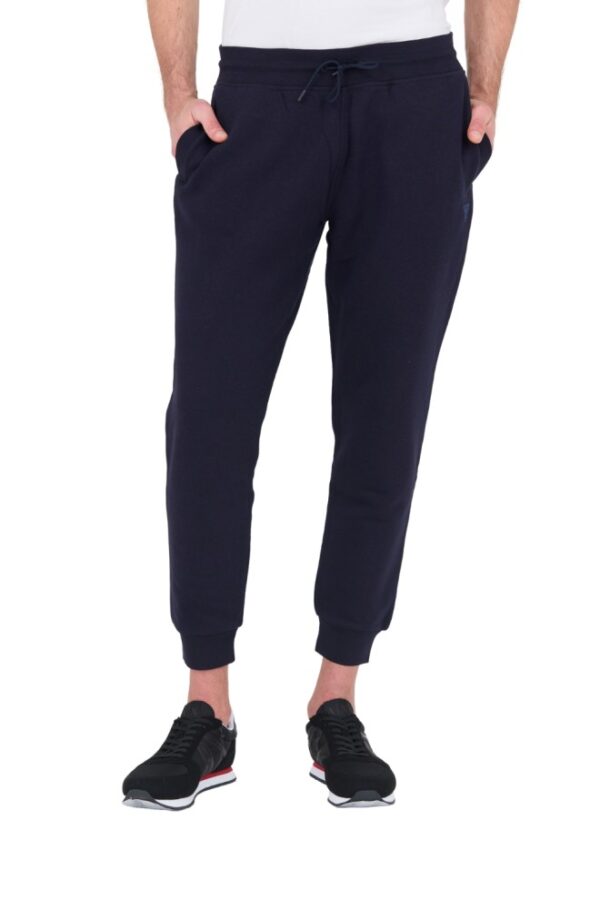 GUESS Granatowe męskie spodnie dresowe Aldwin