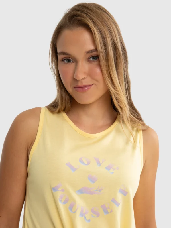 Top dziewczęcy z dzianiny bambusowej żółty Jagienka 200