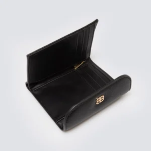 Portfel damski ze skóry ekologicznej czarny Caterin 906