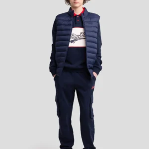 Kamizelka chłopięca pikowana granatowa Grimbo 403