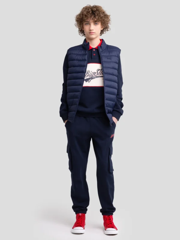 41ab11f40be17c4dffdd8ca4dd14ac383fad9646 Kamizelka chłopięca pikowana granatowa Grimbo 403