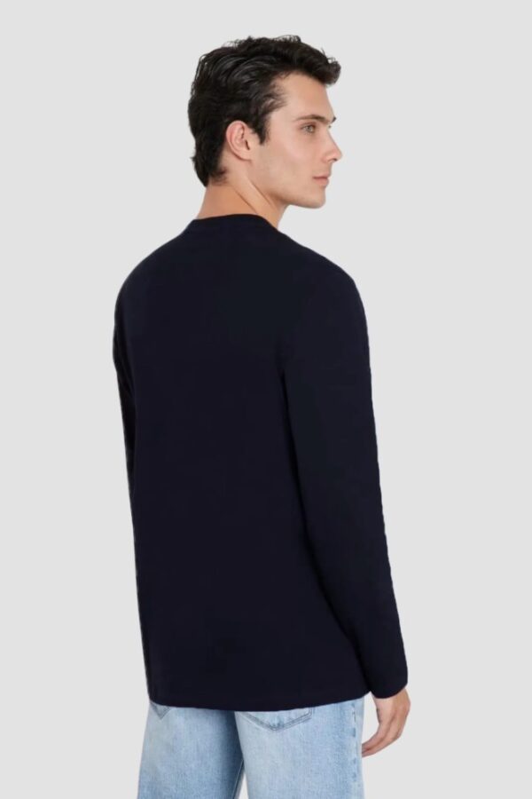 GUESS Granatowy męski longsleeve Ls Cn