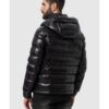 VALENTINO GARAVANI Czarna kurtka puchowa męska z kapturem, Rozmiar 48