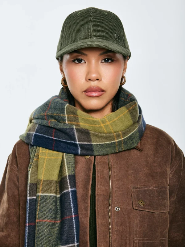 Czapka z daszkiem sztruksowa khaki Cordi 301