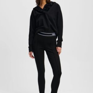 KARL LAGERFELD Czarne damskie legginsy