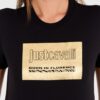 JUST CAVALLI Czarny damski t-shirt R Gold Tiger Label