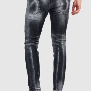 DSQUARED2 Czarne jeansy męskie super twinky jean, Rozmiar 54