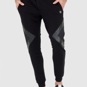 PHILIPP PLEIN Pikowany czarny dres męski