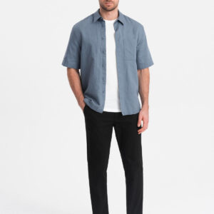 Spodnie męskie chino SLIM FIT - czarne V4