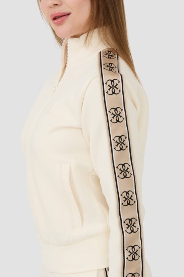 GUESS Beżowa damska bluza Britney Full Zip