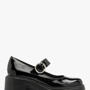 Czarne czółenka na masywnym spodzie