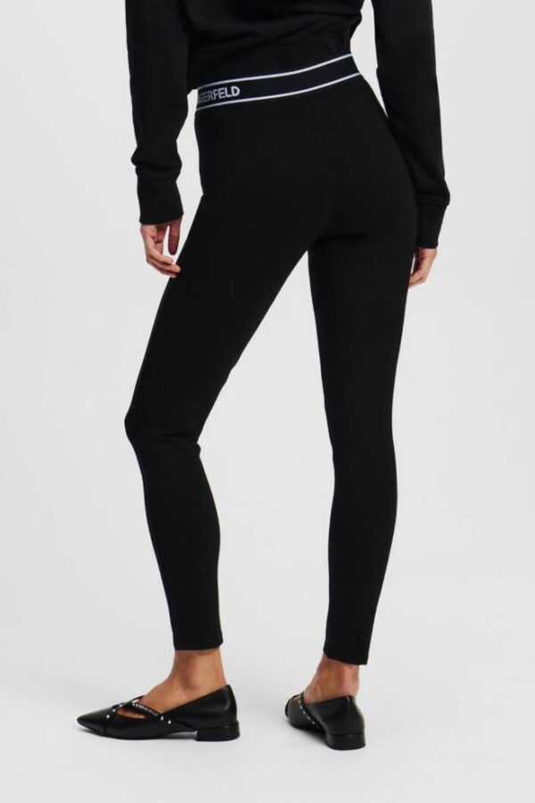 KARL LAGERFELD Czarne damskie legginsy