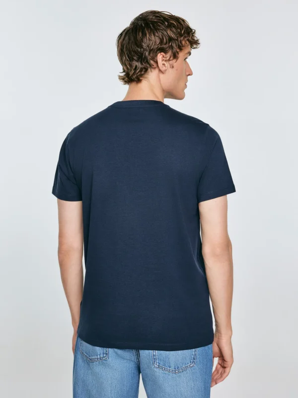 Koszulka męska z nadrukiem granatowa Briss 403