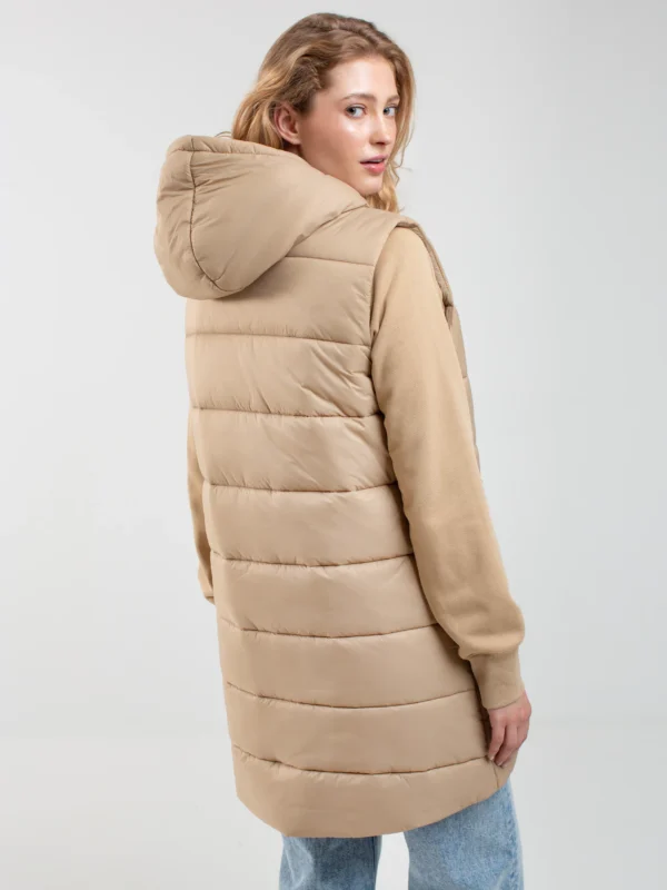 Kamizelka damska pikowana beżowa Pavla 801