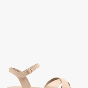 Beżowe sandały damskie płaskie