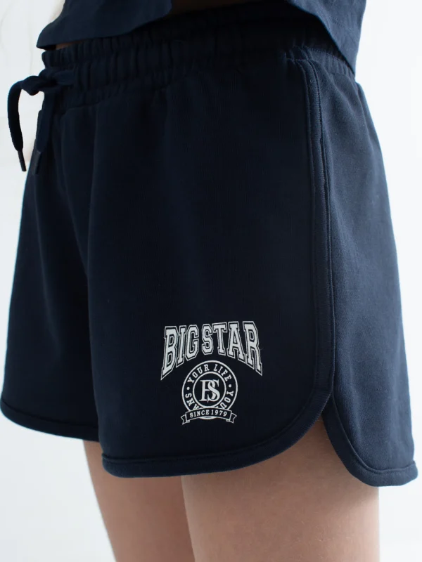 46cf33ad0249db3100fab206eb8067360b801c83 Szorty dziewczęce dresowe granatowe Szortencja 403/ Serena 403