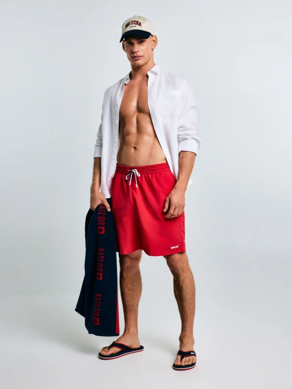 Szorty kąpielowe męskie czerwone Rafaelsin 603