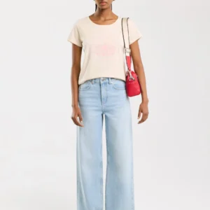 478b27009d8e321f7ad89a0ee06643881f939f71 Koszulka damska z nadrukiem kremowa Alota 103