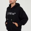 OFF-WHITE Czarna męska bluza Big Bookish Skate Hoodie White