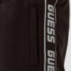 GUESS Brązowe męskie spodnie dresowe z lampasami New Arlo