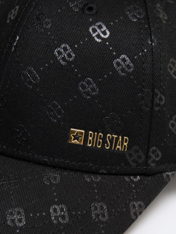 Czapka damska z daszkiem z monogramem czrana Luisa 906