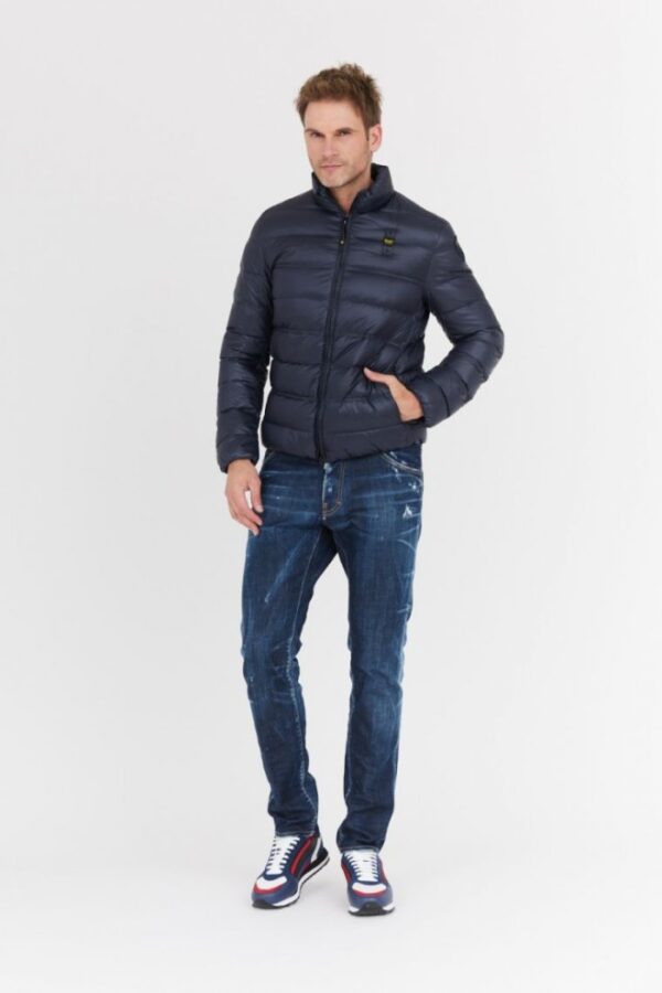 BLAUER Granatowa puchowa kurtka męska Seth