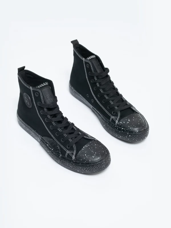 Trampki męskie wysokie czarne LL174022 906