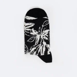 Stopki damskie bambusowe z motywem kwiatowym białe Florita 100